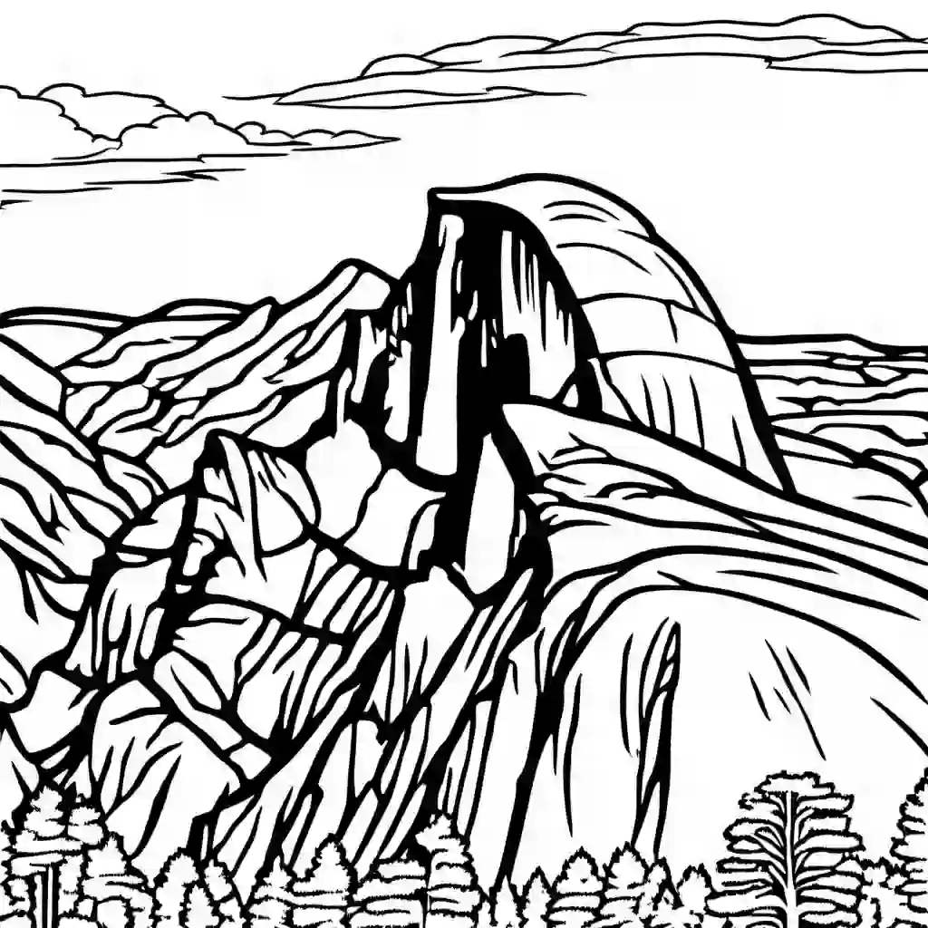 Half Dome coloring pages